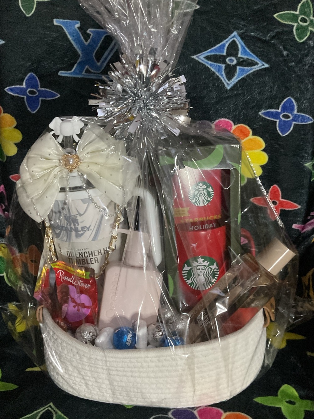 Holiday Gift Basket with Stanley and Starbucks Tumbler and Beauty Items